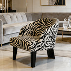 Sculptural Italian Accent Chair with Curved Shelter Arms and Textured Upholstery Main Product Image