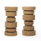 Sculptural Layered Cork Stool and Cork Side Table Series for Living Room