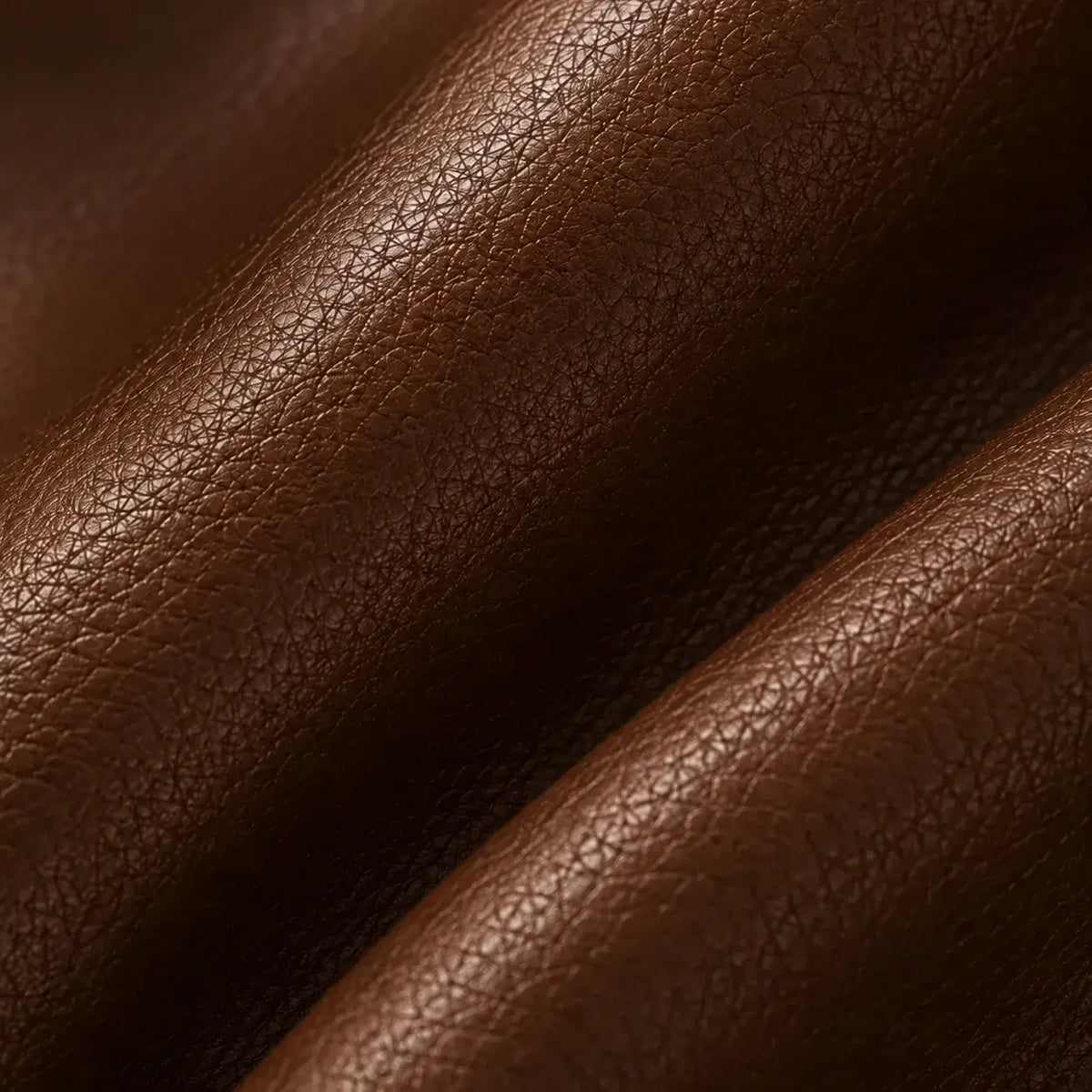 Sculptural Leather Accent Chair with Walnut Frame for Lounge Corners