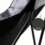 Sculptural Leather Butterfly Chair with Ergonomic Wingback Design