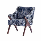 Sculptural Leopard Wingback Chair Series with Exposed Wood Frame and Rich Textures