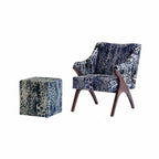 Sculptural Leopard Wingback Chair Series with Exposed Wood Frame and Rich Textures