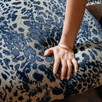 Sculptural Leopard Wingback Chair Series with Exposed Wood Frame and Rich Textures