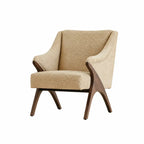 Sculptural Leopard Wingback Chair Series with Exposed Wood Frame and Rich Textures