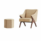 Sculptural Leopard Wingback Chair Series with Exposed Wood Frame and Rich Textures