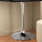 Sculptural Makeup Vanity with Floating Storage and Ring Light Mirror