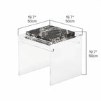Sculptural Marble Acrylic Side Table Series for Refined Lounge Spaces
