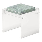 Sculptural Marble Acrylic Side Table Series for Refined Lounge Spaces