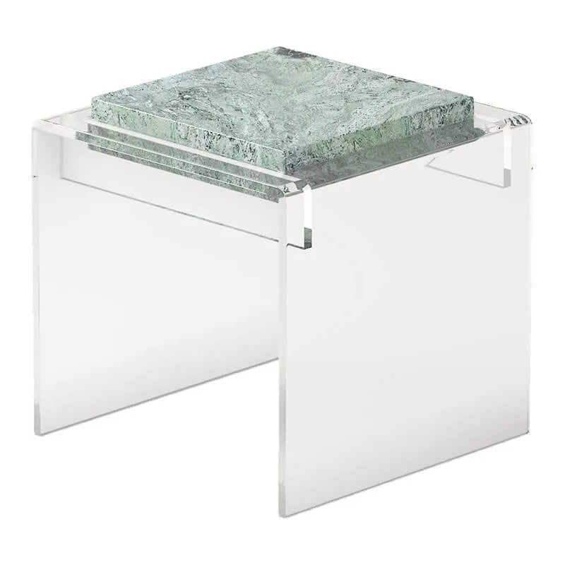 Sculptural Marble Acrylic Side Table Series for Refined Lounge Spaces