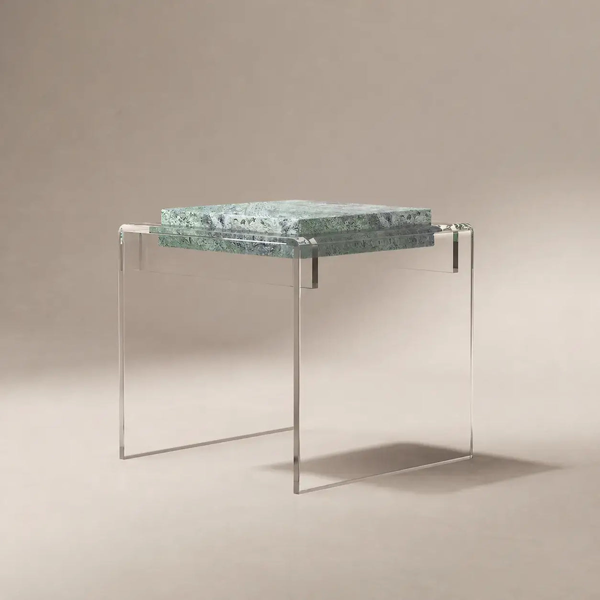 Sculptural Marble Acrylic Side Table Series for Refined Lounge Spaces Main Product Image Main image