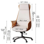 Sculptural Marble-Look Office Desk With Curved Storage Cabinet Dimensions