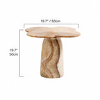 Sculptural Marble Side Table Series, Clover or Round Nested Accent Pair