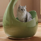 Sculptural Matcha Lacquer Multifunctional Pet-Friendly Side Table