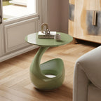 Sculptural Matcha Lacquer Multifunctional Pet-Friendly Side Table