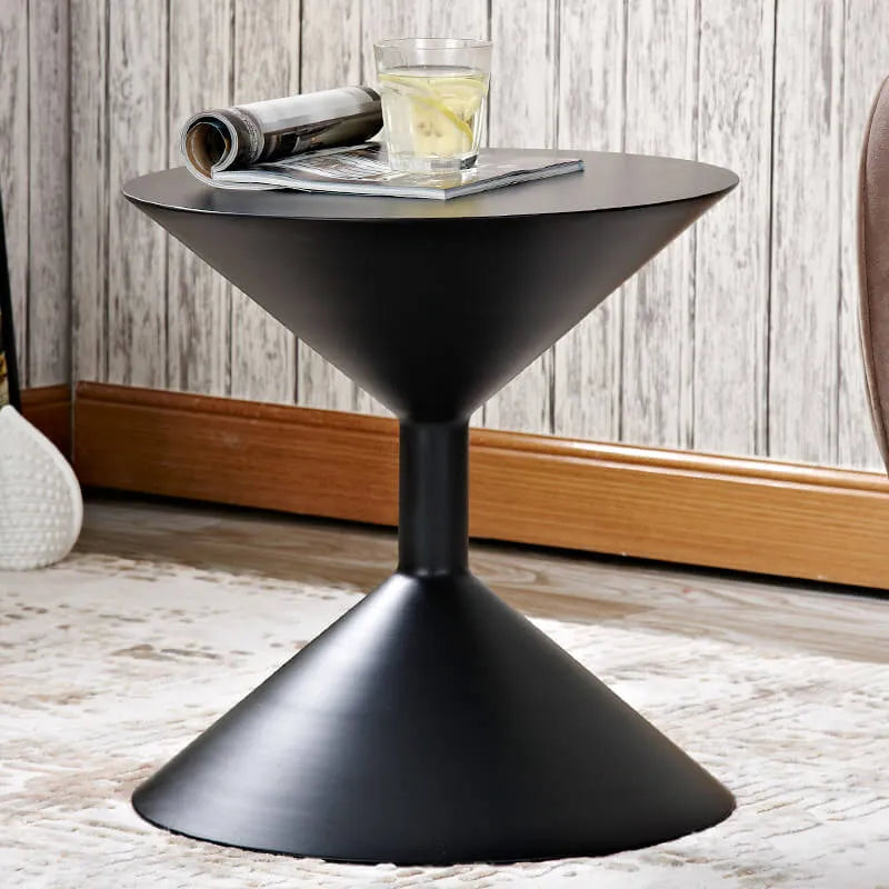 Sculptural Metal Hourglass End and Side Table in Matte Black or Antique Bronze Secondary image