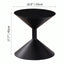 Sculptural Metal Hourglass End and Side Table in Matte Black or Antique Bronze Dimensions