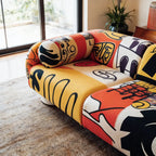 Sculptural Modular Graffiti Sofa With Rounded Silhouette for Open Living Spaces