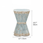 Sculptural Mother of Pearl Side Table with Handlaid Shell Mosaic Dimensions