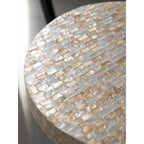 Sculptural Mother of Pearl Side Table With Open Storage Niche