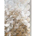 Sculptural Mother of Pearl Wall Art with Gold Frame for Entryway