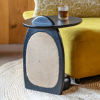 Sculptural Multifunctional Pet-Friendly Accent Chair with Arched Cat Nook