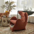 Sculptural Multifunctional Pet-Friendly Accent Chair With Cozy Built-In Pet Nook Main Product Image