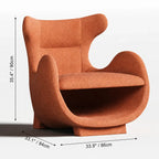 Sculptural Multifunctional Pet-Friendly Accent Chair With Cozy Built-In Pet Nook Dimensions