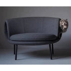 Sculptural Multifunctional Pet-Friendly Accent Chair with Curved Cocoon Form