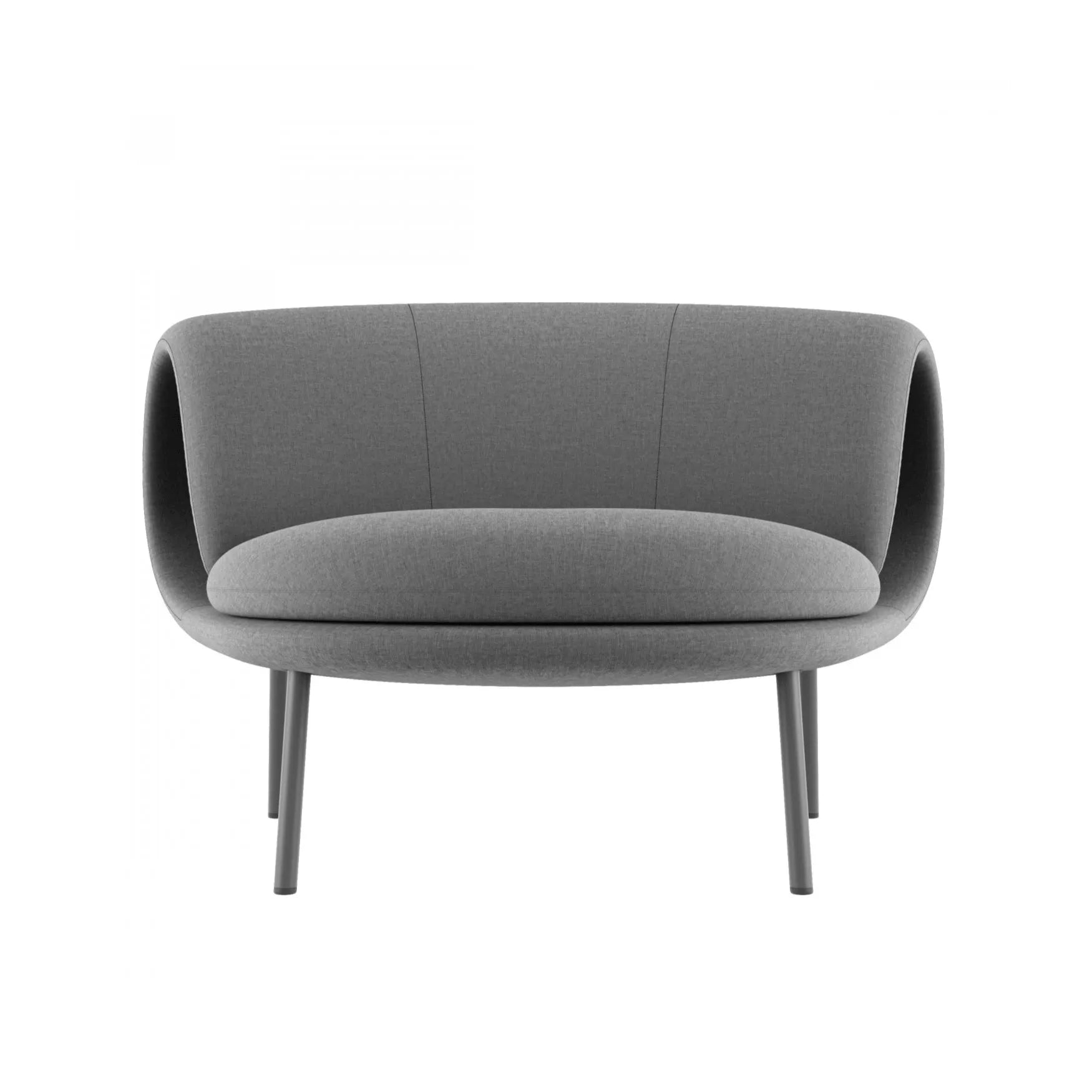 Sculptural Multifunctional Pet-Friendly Accent Chair with Curved Cocoon Form