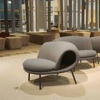 Sculptural Multifunctional Pet-Friendly Accent Chair with Curved Cocoon Form