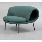 Sculptural Multifunctional Pet-Friendly Accent Chair with Curved Cocoon Form