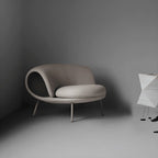 Sculptural Multifunctional Pet-Friendly Accent Chair with Curved Cocoon Form Main Product Image