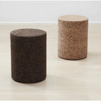 Sculptural Natural Cork Stool and Cork Side Table Series for Wabi-Sabi Interiors