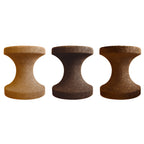 Sculptural Natural Cork Stool and Cork Side Table Series for Wabi-Sabi Interiors