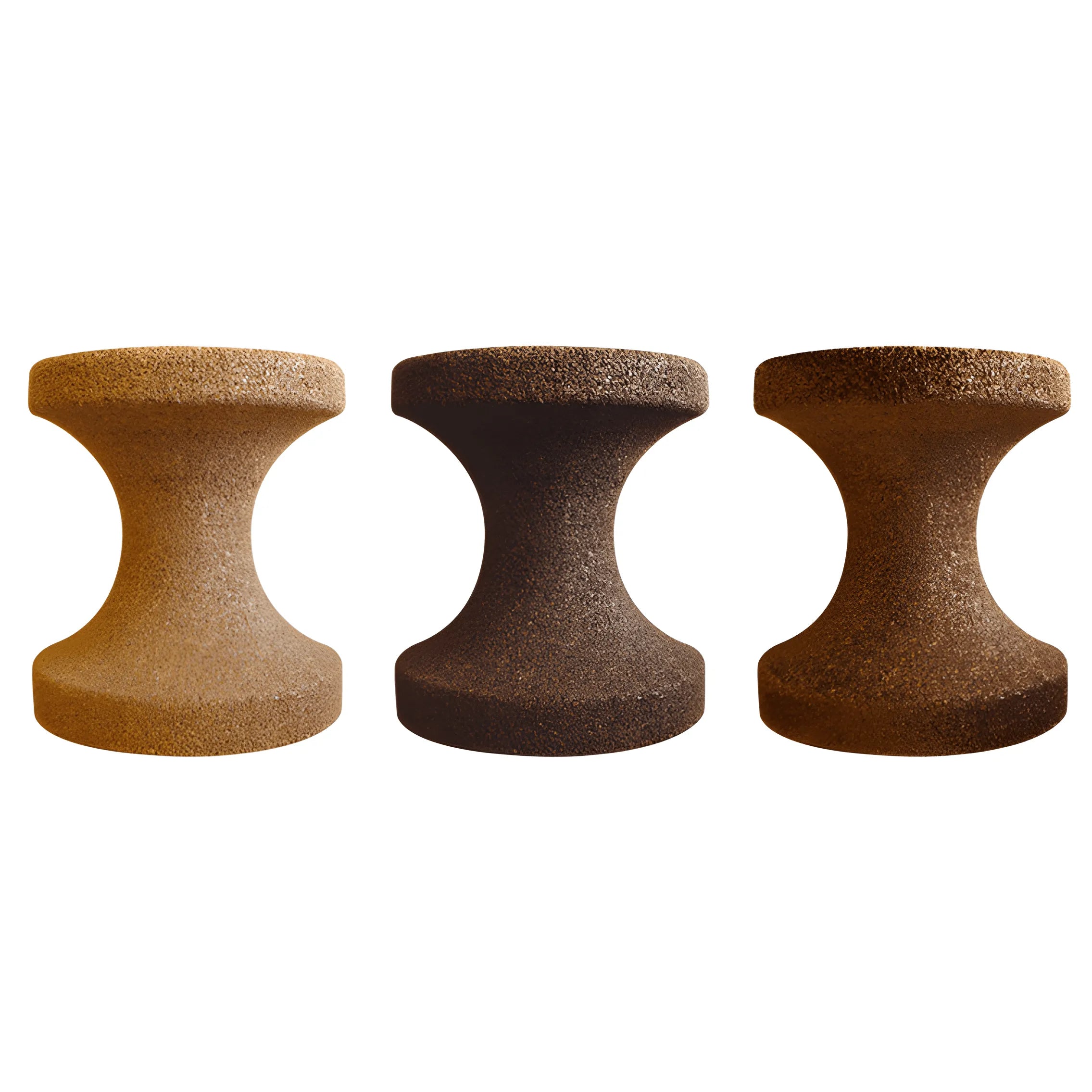 Sculptural Natural Cork Stool and Cork Side Table Series for Wabi-Sabi Interiors