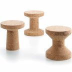 Sculptural Natural Cork Stool and Cork Side Table Series for Wabi-Sabi Interiors