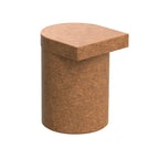 Sculptural Natural Cork Stool and Cork Side Table Series for Wabi-Sabi Interiors