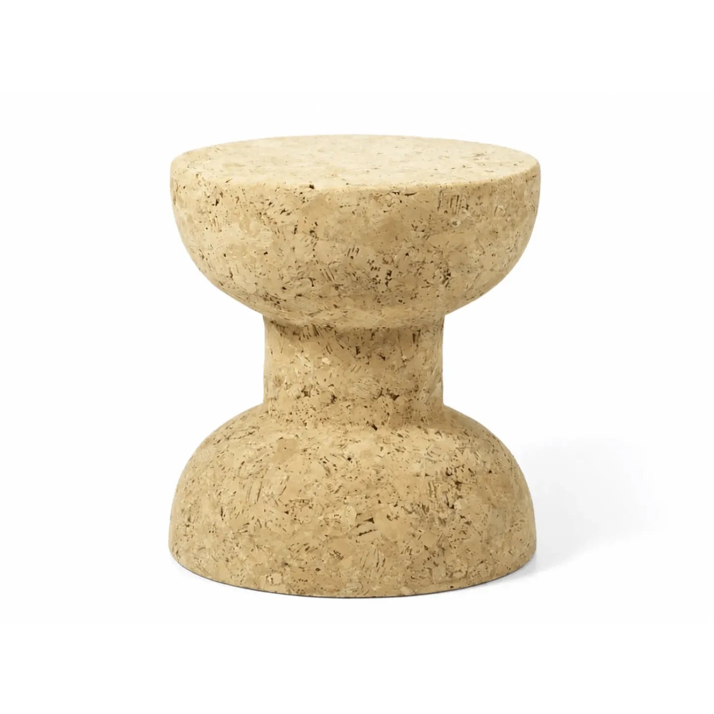 Sculptural Natural Cork Stool and Cork Side Table Series for Wabi-Sabi Interiors