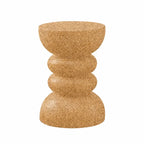 Sculptural Natural Cork Stool and Cork Side Table Series for Wabi-Sabi Interiors
