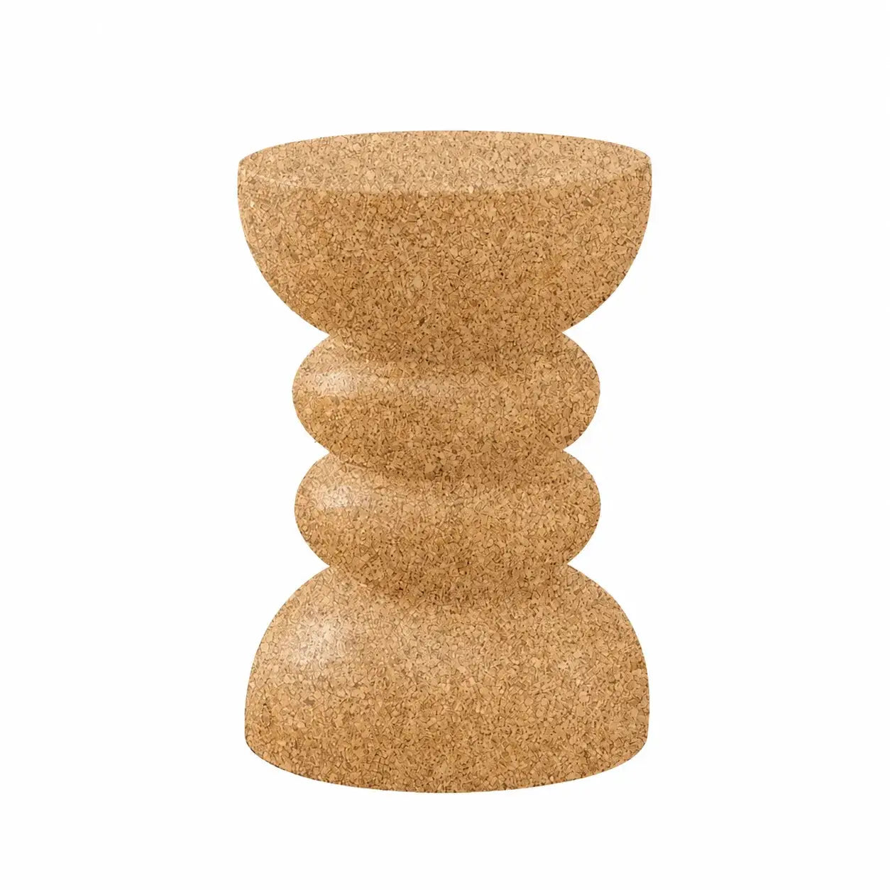 Sculptural Natural Cork Stool and Cork Side Table Series for Wabi-Sabi Interiors
