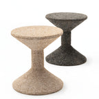 Sculptural Natural Cork Stool and Cork Side Table Series for Wabi-Sabi Interiors