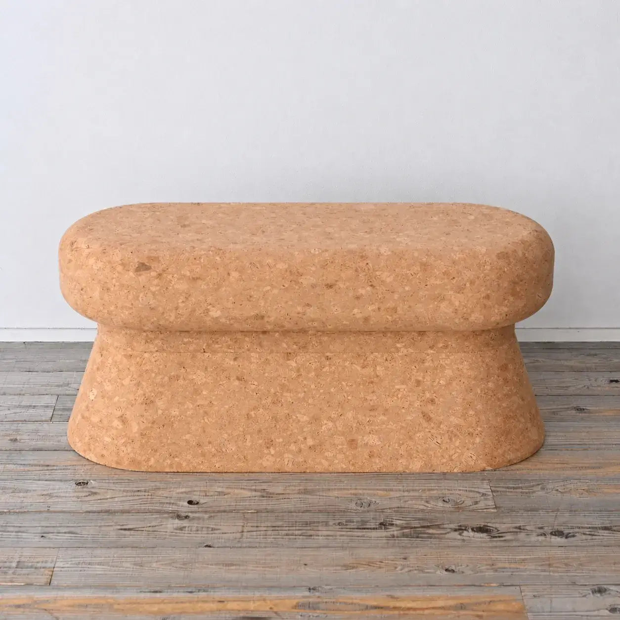 Sculptural Natural Cork Stool and Cork Side Table Series for Wabi-Sabi Interiors