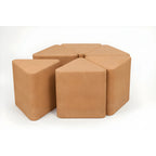 Sculptural Natural Cork Stool and Cork Side Table Series for Wabi-Sabi Interiors