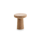 Sculptural Natural Cork Stool and Cork Side Table Series for Wabi-Sabi Interiors