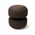 Sculptural Natural Cork Stool and Cork Side Table Series for Wabi-Sabi Interiors
