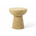Sculptural Natural Cork Stool and Cork Side Table Series for Wabi-Sabi Interiors