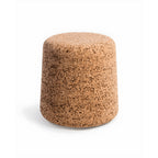 Sculptural Natural Cork Stool and Cork Side Table Series for Wabi-Sabi Interiors