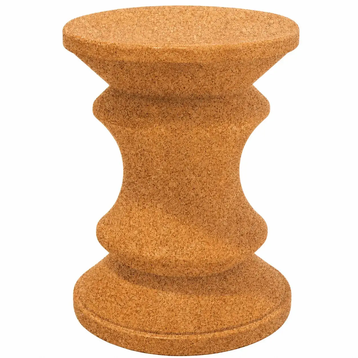 Sculptural Natural Cork Stool and Cork Side Table Series for Wabi-Sabi Interiors