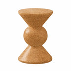 Sculptural Natural Cork Stool and Cork Side Table Series for Wabi-Sabi Interiors