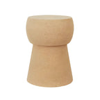 Sculptural Natural Cork Stool and Cork Side Table Series for Wabi-Sabi Interiors